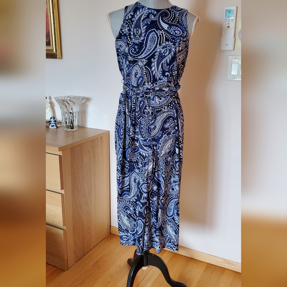 Tommy Hilfiger Blue Paisley Jumpsuit